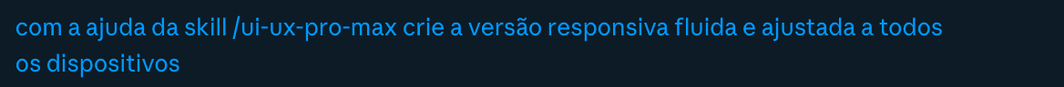 Exemplo de prompt inserido no Claude